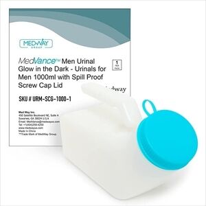 MEN'S SPILL PROOF PORTABLE LARGE CAPACITY URINALS 35oz. NWT